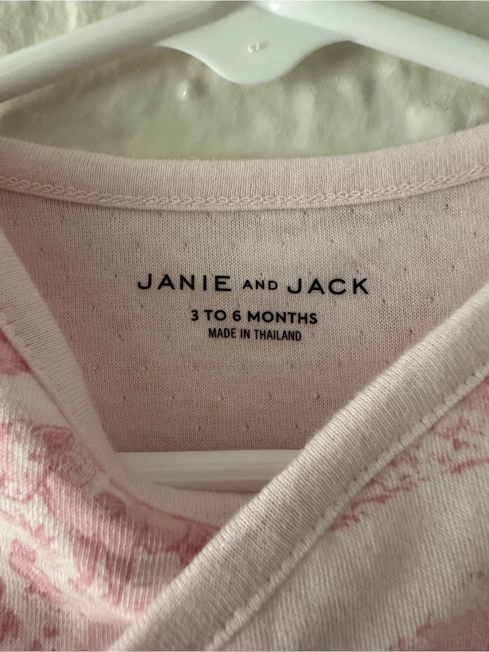 Janie and Jack Cream and Pink Toile Wrap-Front